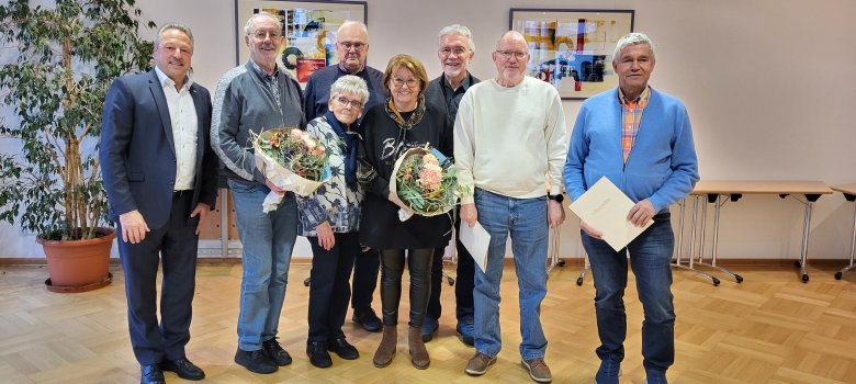 Gruppenbild der ausgeschiedenen Seniorenbeiratsmitglieder